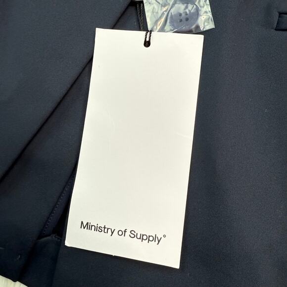 Ministry of Supply Women's Kinetic Tailored Blazer Navy Size 12 NWT - Picture 7 of 16